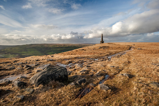 View across the moorland to Stoodley Pike